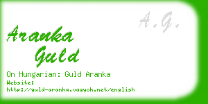 aranka guld business card